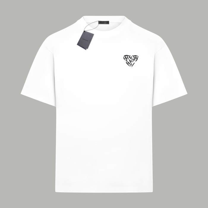 Prada Graffiti Logo Cotton Short-Sleeved T-Shirt