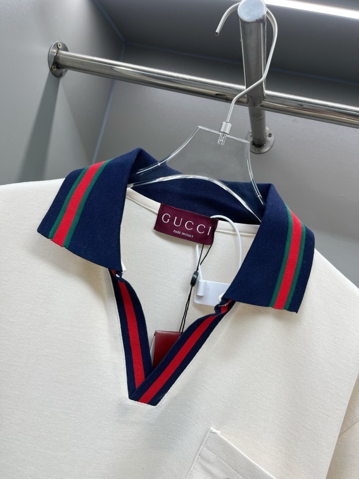 Gucci Logo Embroidery Polo Shirt