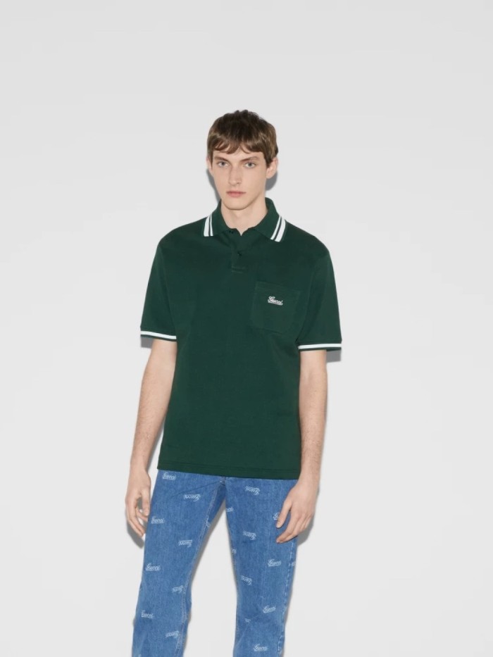 Gucci Cotton Piquet Polo Shirt