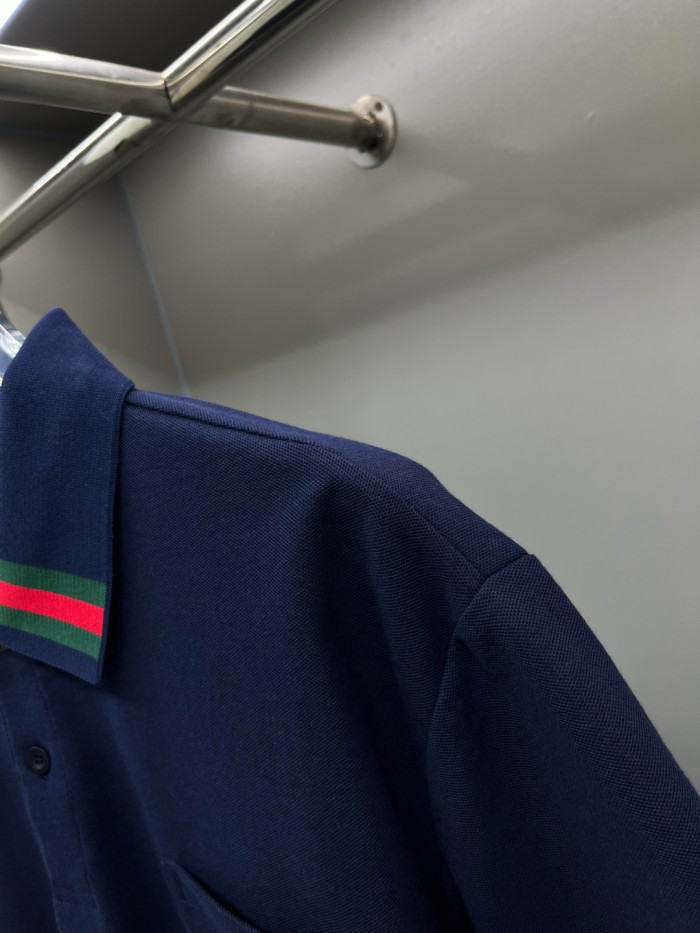 GUCCI Cotton Polo Shirt with Web