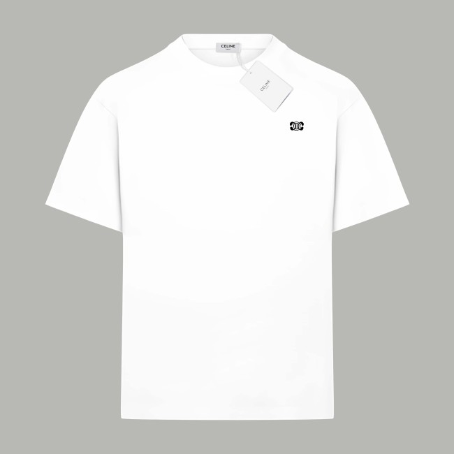 CELINE TRIOMPHE LOOSE T-SHIRT IN COTTON JERSEY