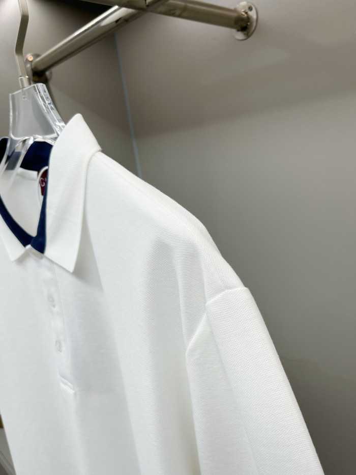 Gucci Knit Cotton Polo Shirt With Intarsia