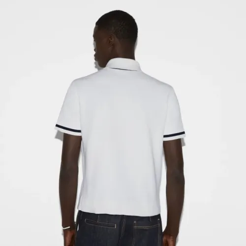 Gucci Knit Cotton Polo Shirt With Intarsia