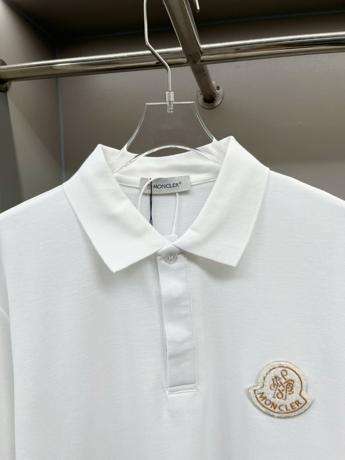 Moncler Year of the Snake Patch Cotton Piquet Polo Shirt