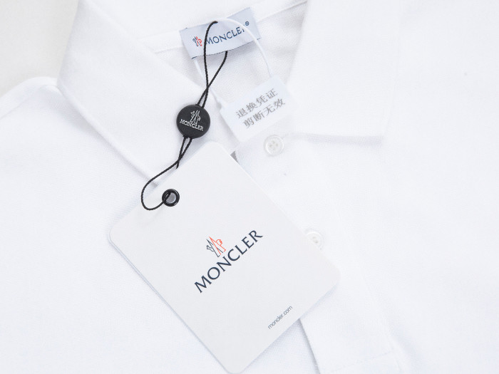 Moncler Tricolor-Trimmed Cotton Piquet Polos T-shirt