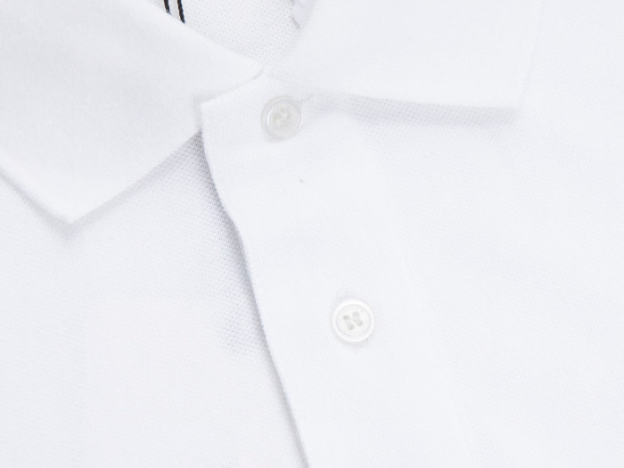 Moncler Tricolor-Trimmed Cotton Piquet Polos T-shirt