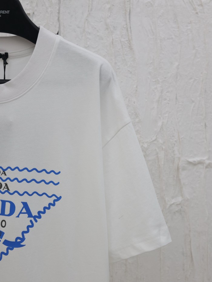 Prada Printed Cotton Short-Sleeved T-Shirt