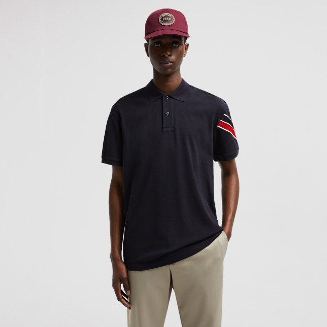 Moncler Tricolor-Trimmed Cotton Piquet Polos T-shirt
