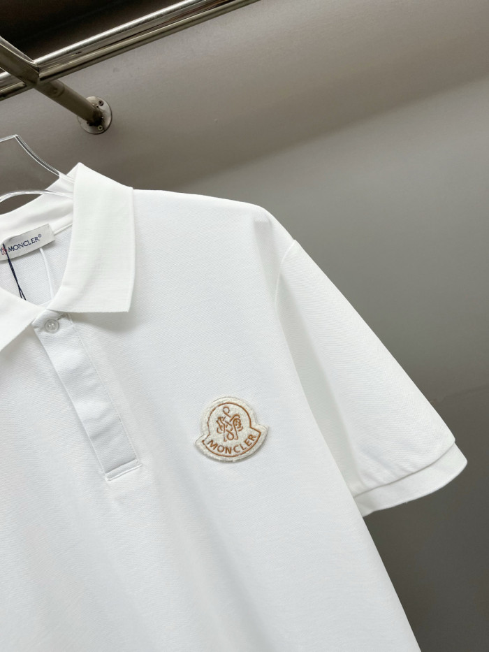 Moncler Year of the Snake Patch Cotton Piquet Polo Shirt