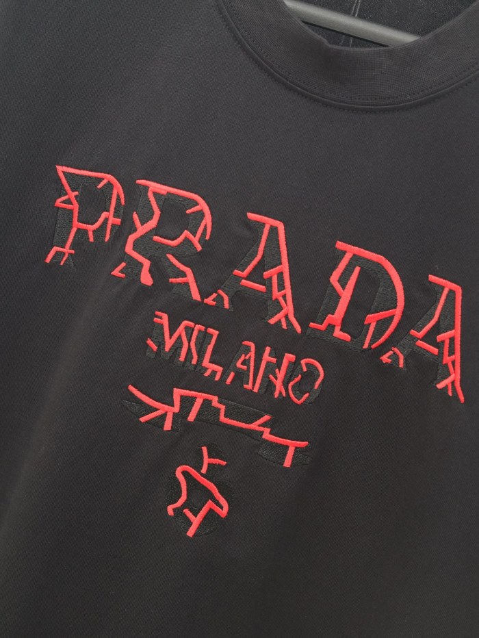 Prada Logo Cotton Short-Sleeve T-Shirt