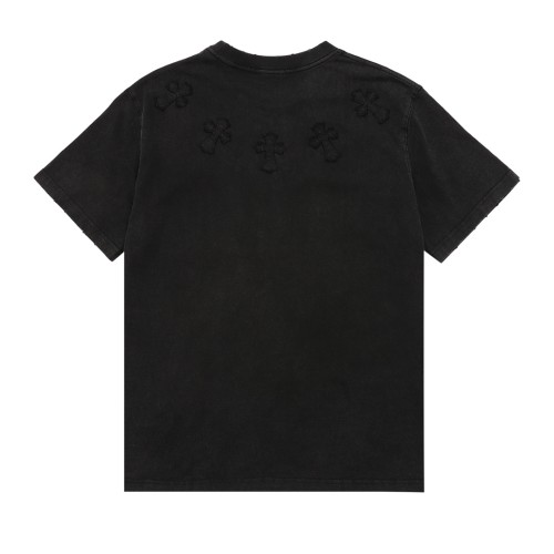 Chrome Hearts Washed Cross Patch Short Sleeve T-Shirt