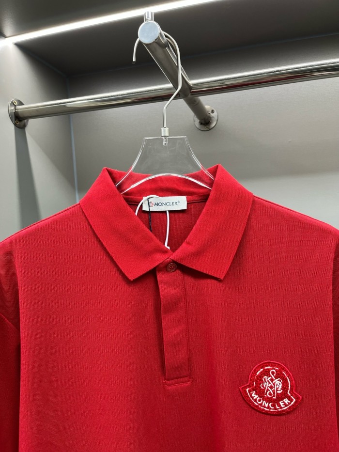 Moncler Year of the Snake Patch Cotton Piquet Polo Shirt