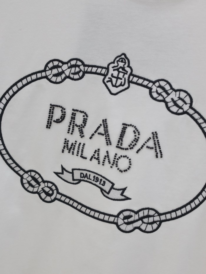 Prada Logo-print Cotton Cropped T-shirt