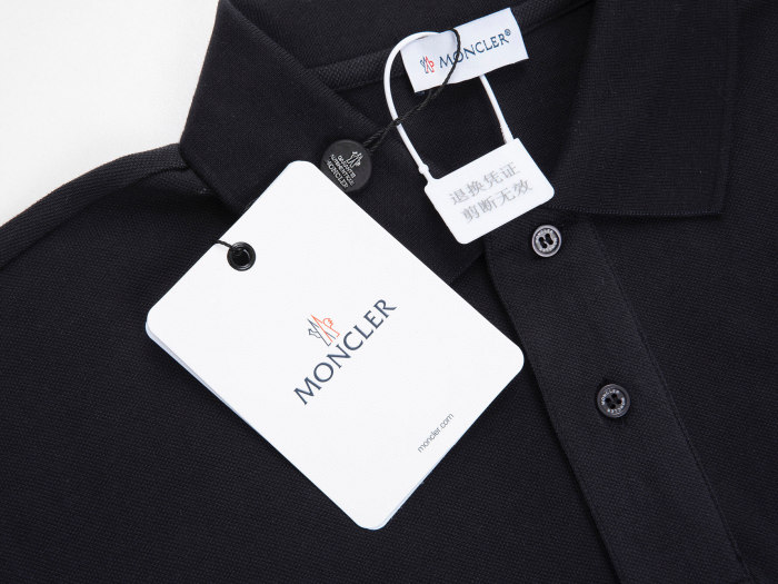 Moncler Tricolor-Trimmed Cotton Piquet Polos T-shirt
