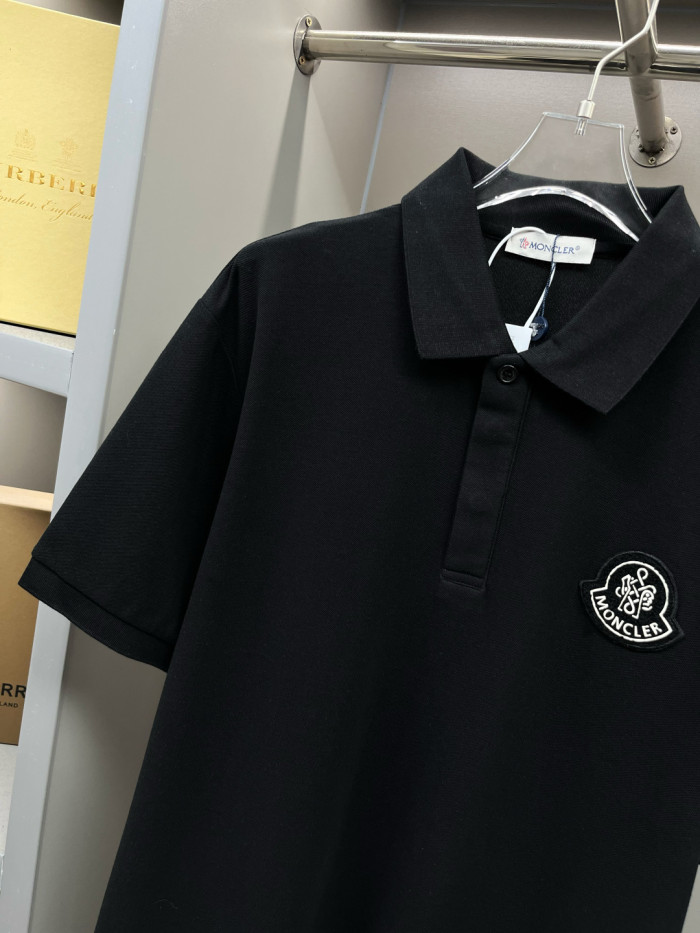 Moncler Year of the Snake Patch Cotton Piquet Polo Shirt