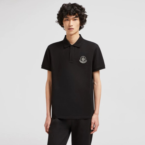 Moncler Year of the Snake Patch Cotton Piquet Polo Shirt
