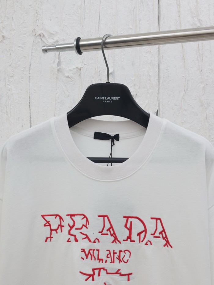 Prada Logo Cotton Short-Sleeve T-Shirt