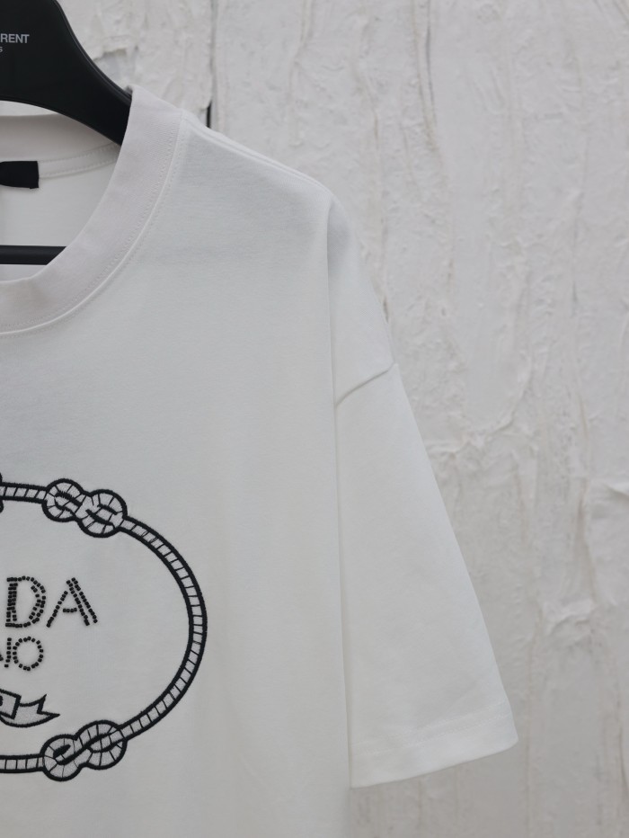Prada Logo-print Cotton Cropped T-shirt