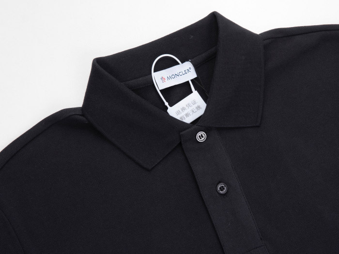 Moncler Tricolor-Trimmed Cotton Piquet Polos T-shirt