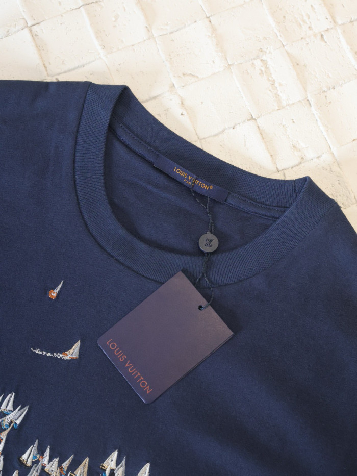Louis Vuitton Embroidered Cotton T-Shirt