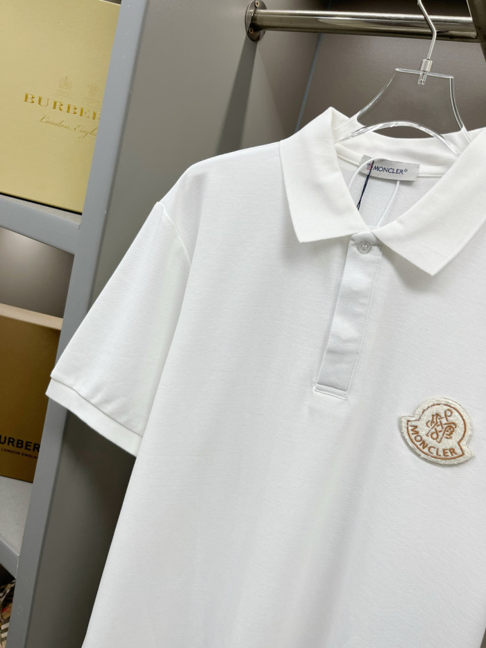 Moncler Year of the Snake Patch Cotton Piquet Polo Shirt