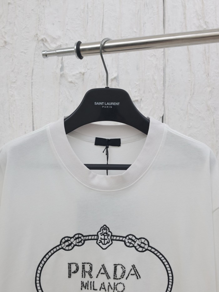Prada Logo-print Cotton Cropped T-shirt