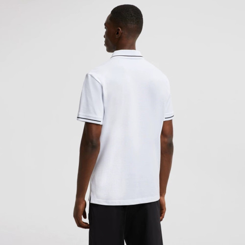 Moncler Optical Logo Patch Cotton Polo Shirt