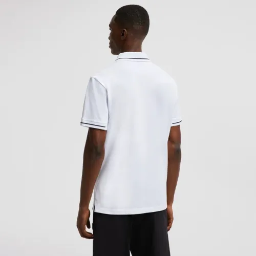 Moncler Optical Logo Patch Cotton Polo Shirt