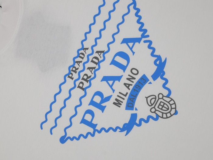 Prada Printed Cotton Short-Sleeved T-Shirt