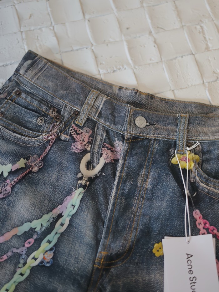 Acne Studios - Denim Shorts - Loose Fit - Mid Blue