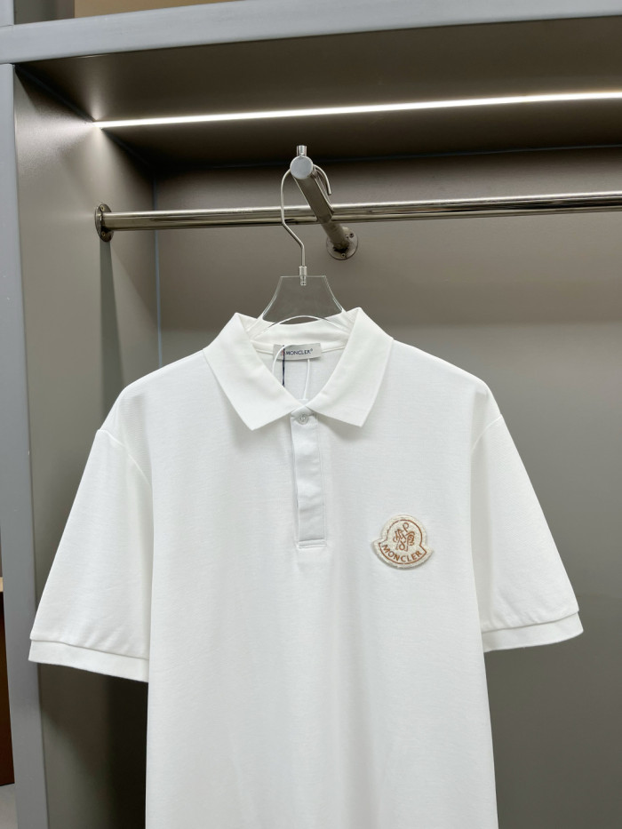 Moncler Year of the Snake Patch Cotton Piquet Polo Shirt