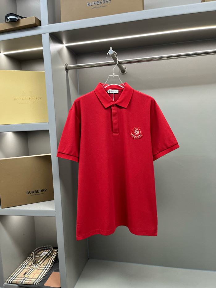 Moncler Year of the Snake Patch Cotton Piquet Polo Shirt