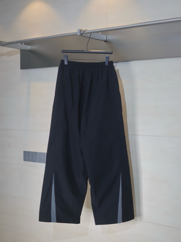 Balenciaga Men's Large Tracksuit Pants in Black Grey