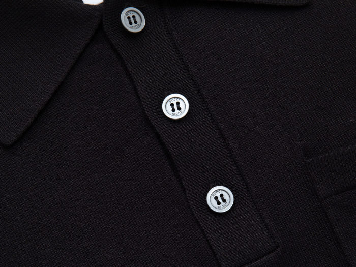 GUCCI Logo-Intarsia Wool-Blend Polo Shirt for Men