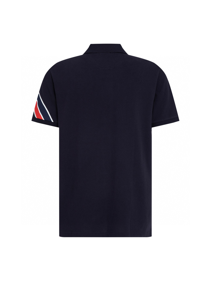 Moncler Tricolor-Trimmed Cotton Piquet Polos T-shirt