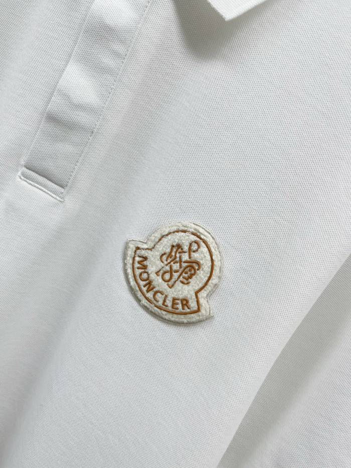 Moncler Year of the Snake Patch Cotton Piquet Polo Shirt