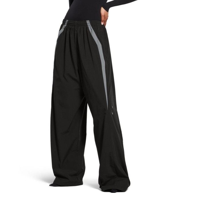 Balenciaga Men's Large Tracksuit Pants in Black Grey