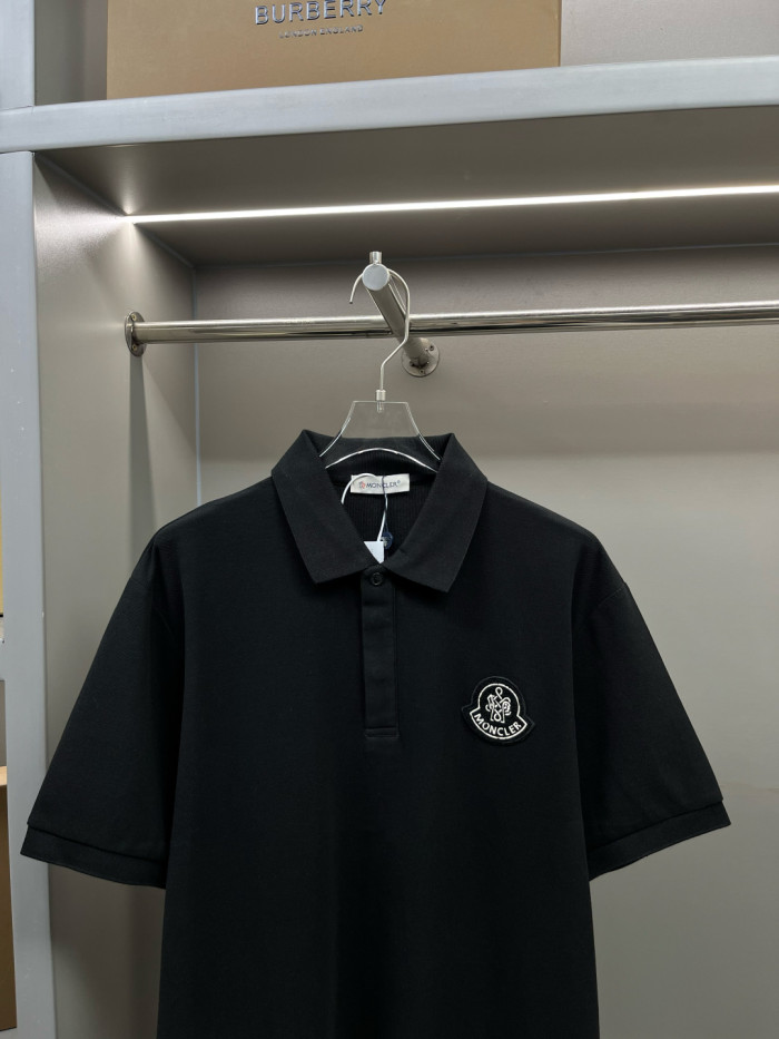 Moncler Year of the Snake Patch Cotton Piquet Polo Shirt