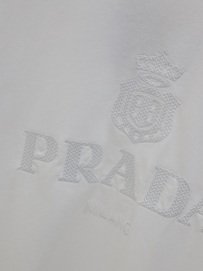 Prada Raised Logo round-neck T-shirt