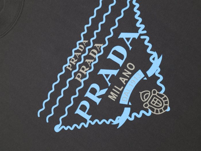 Prada Printed Cotton Short-Sleeved T-Shirt
