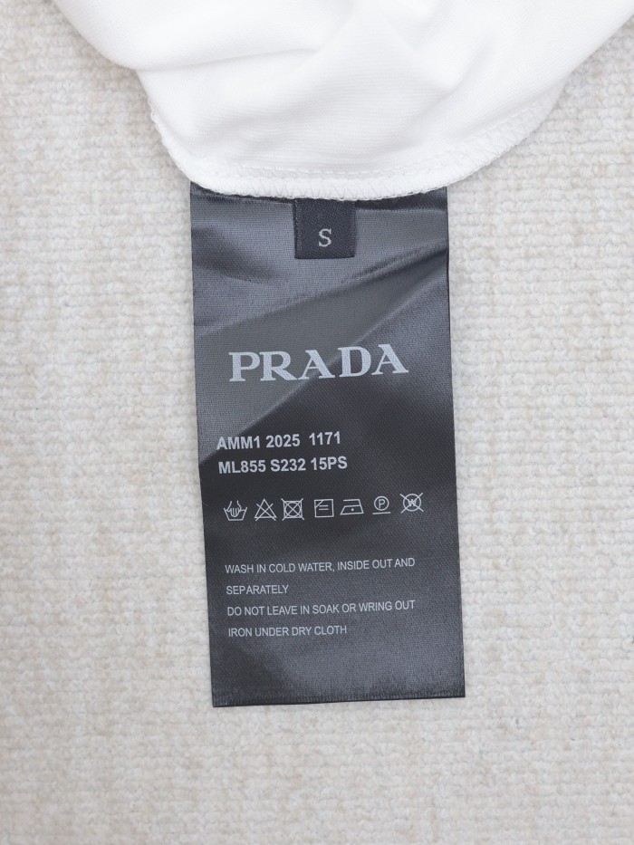 Prada Embroidered Logo T-Shirt