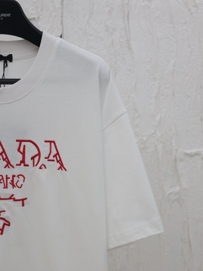 Prada Logo Cotton Short-Sleeve T-Shirt