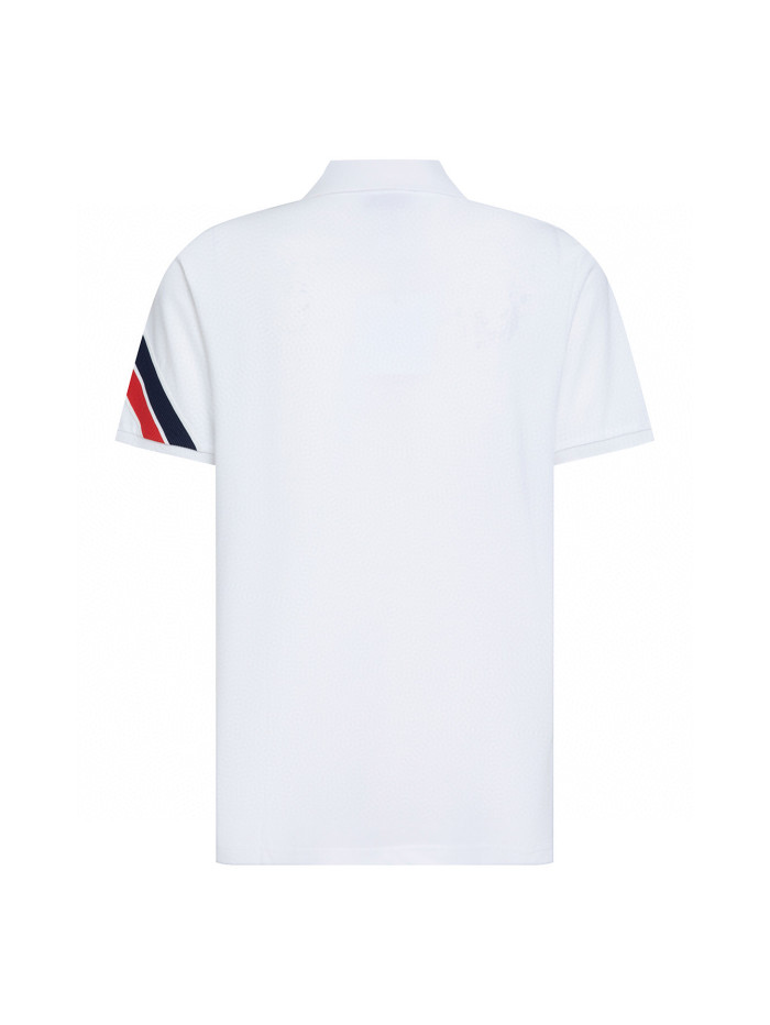 Moncler Tricolor-Trimmed Cotton Piquet Polos T-shirt