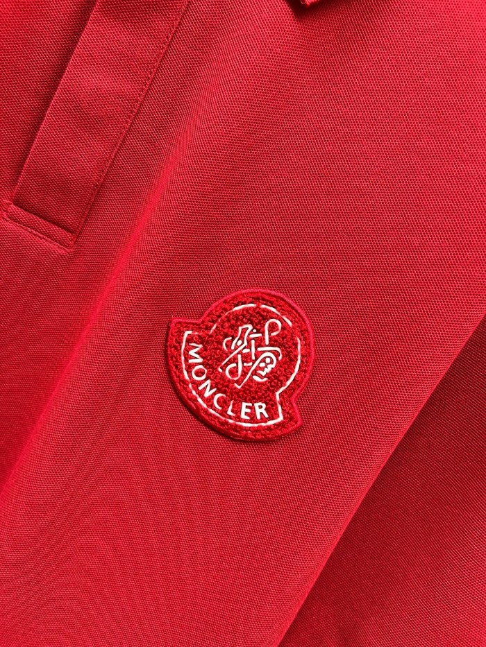 Moncler Year of the Snake Patch Cotton Piquet Polo Shirt