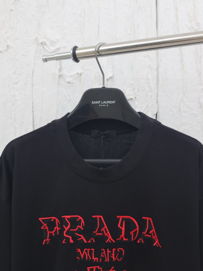 Prada Logo Cotton Short-Sleeve T-Shirt
