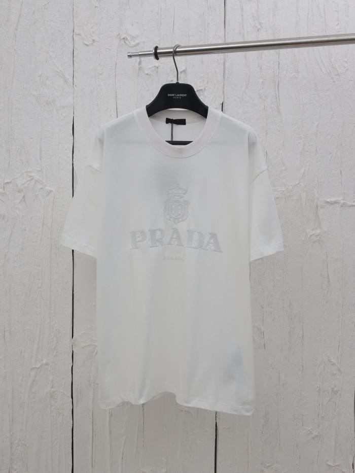 Prada Raised Logo round-neck T-shirt
