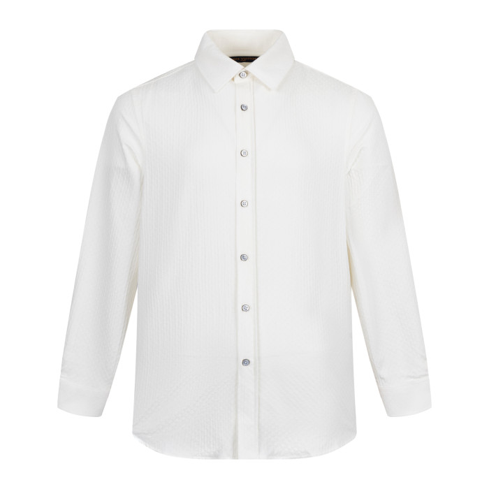 Louis Vuitton Monogram Jacquard Long-Sleeved Cotton Shirt