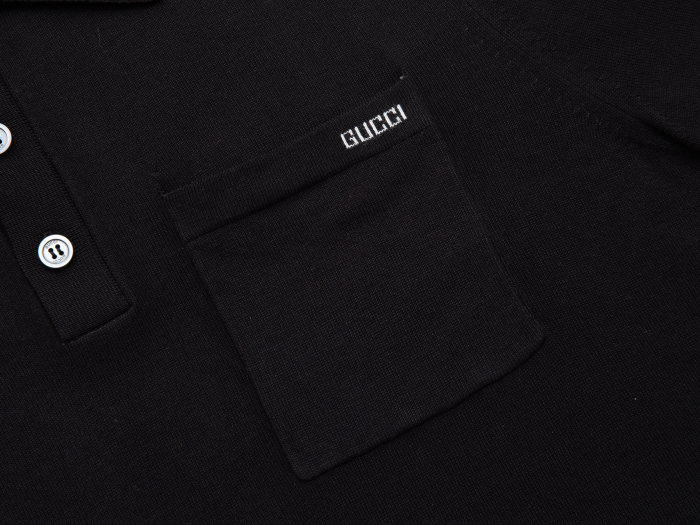 GUCCI Logo-Intarsia Wool-Blend Polo Shirt for Men