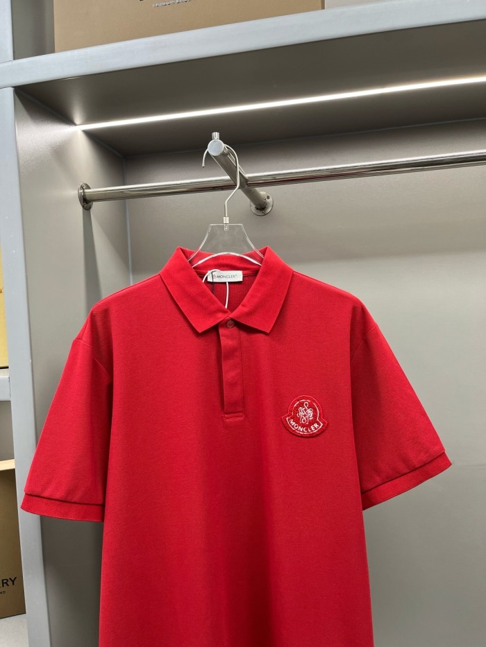 Moncler Year of the Snake Patch Cotton Piquet Polo Shirt