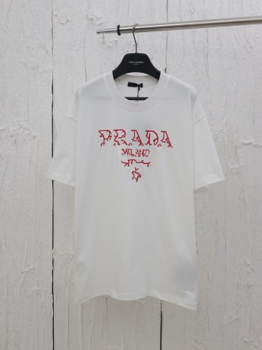 Prada Logo Cotton Short-Sleeve T-Shirt